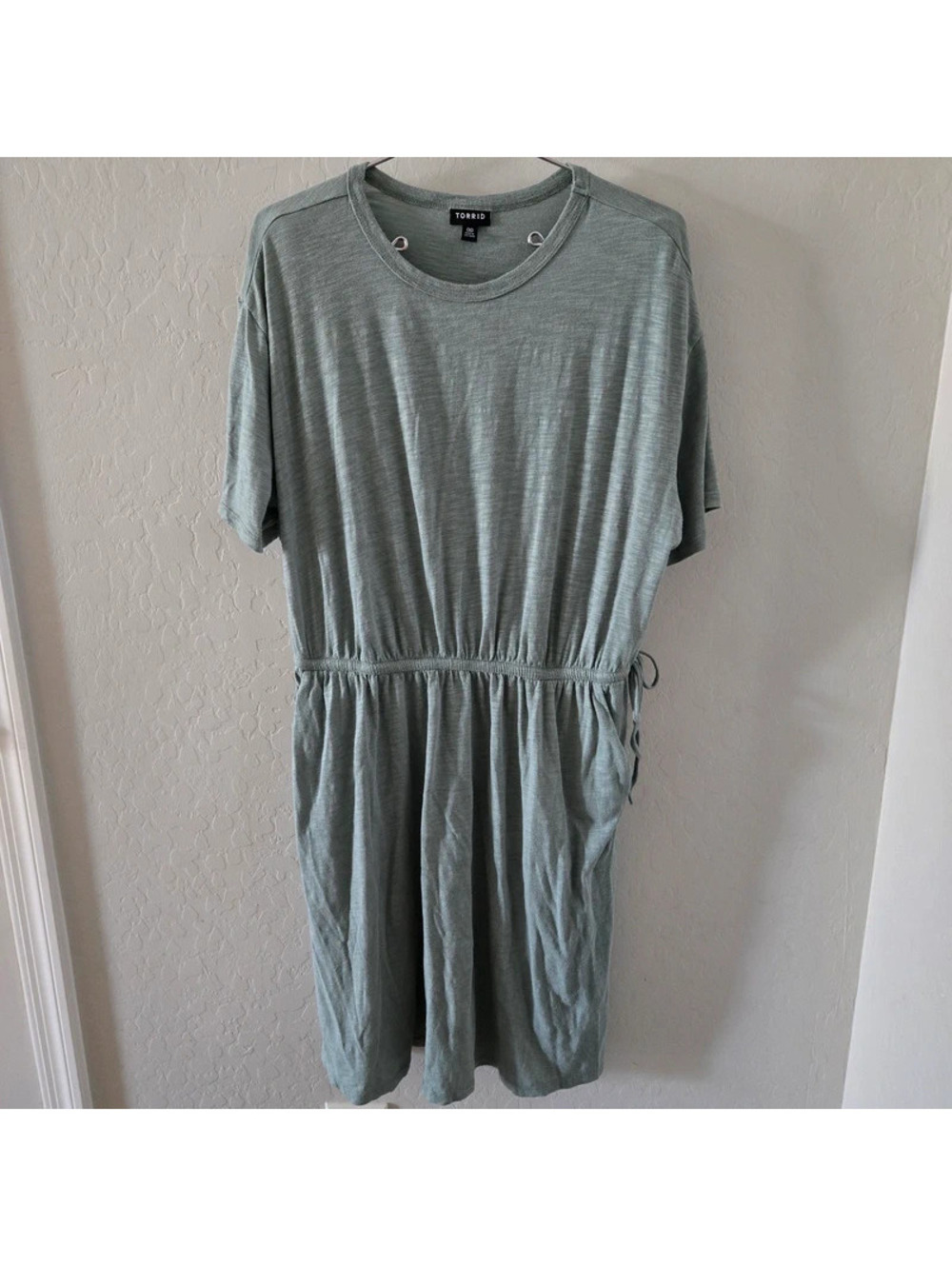 Torrid Sage Green Casual Tie Waist Dress - See descr for size